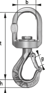 Swivel Load Hook with Bracket, Grade 60, by cromox®
