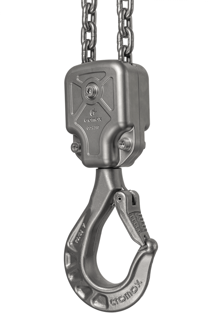Stainless steel chain hoist from cromox® - incl. chain and load hook